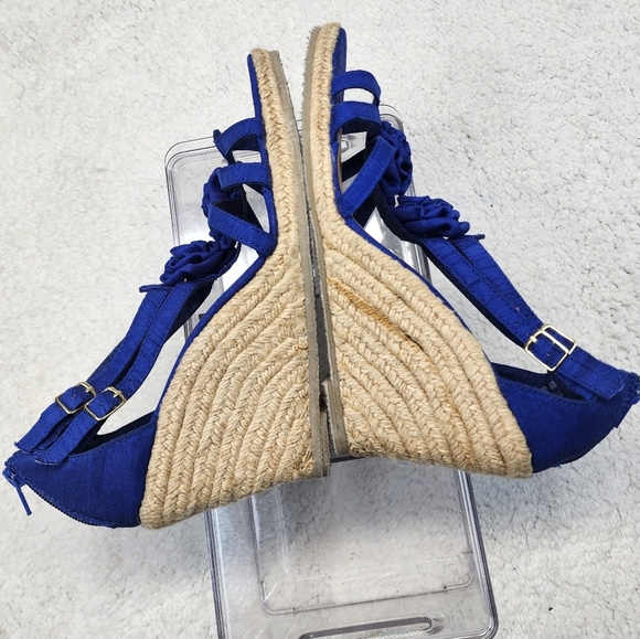 Cato Blue Wedge Sandals Size 10M - Picture 8 of 11